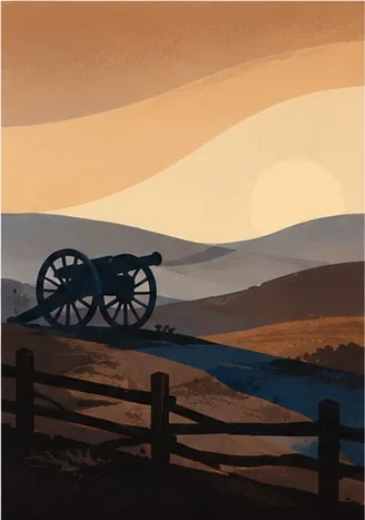 Pea Ridge, Arkansas illustrated landscape